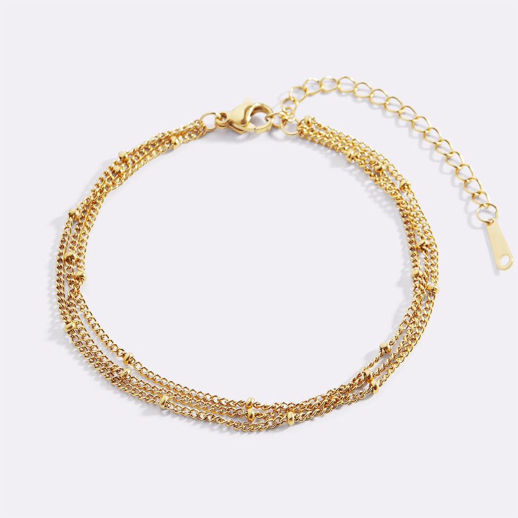 Dreilagiges Satellitenkettenarmband