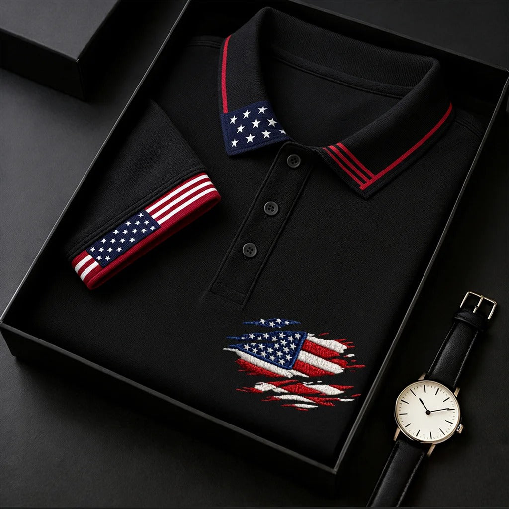 The Stars and Stripes - Herren Poloshirt zum 250. Jahrestag der Gründung Amerikas