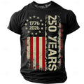 Herren T-Shirt zum 250. Jahrestag der USA, Kurzarm