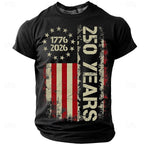 Herren T-Shirt zum 250. Jahrestag der USA, Kurzarm