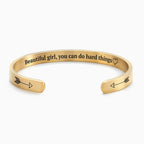 Schönes Mädchen, du schaffst schwere Dinge Manschettenarmband