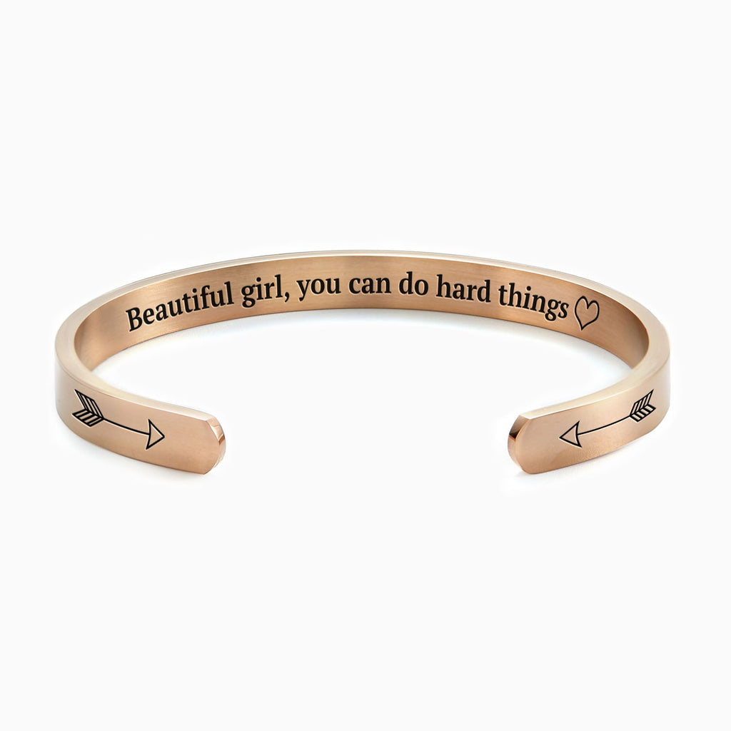 Schönes Mädchen, du schaffst schwere Dinge Manschettenarmband