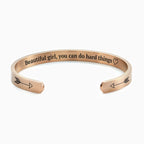 Schönes Mädchen, du schaffst schwere Dinge Manschettenarmband