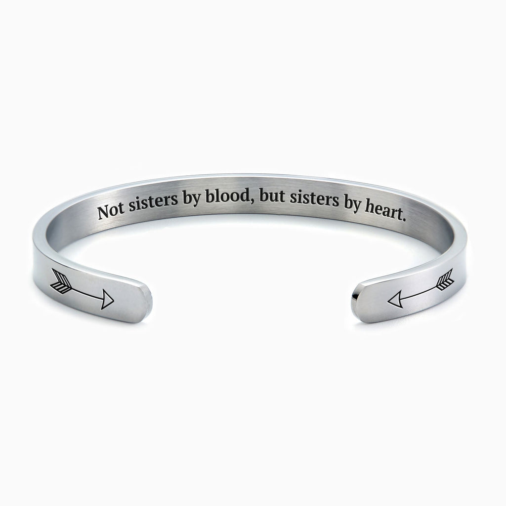 Nicht Schwestern durch Blut, aber Schwestern durch Herz Manschettenarmband