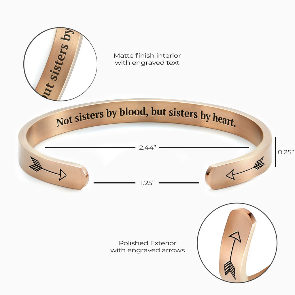 Nicht Schwestern durch Blut, aber Schwestern durch Herz Manschettenarmband