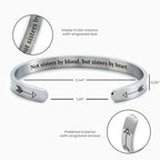 Nicht Schwestern durch Blut, aber Schwestern durch Herz Manschettenarmband