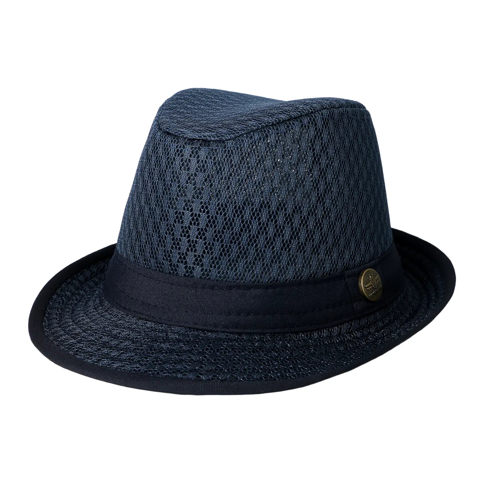 Chapeau Fedora en maille respirante pour homme – Trilby d'été léger