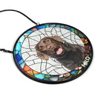 Benutzerdefinierte Foto Familie Hunde Katzen - Personalisierter Glasmalerei-Fensterhänger Sonnenfänger
