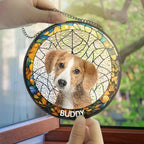 Benutzerdefinierte Foto Familie Hunde Katzen - Personalisierter Glasmalerei-Fensterhänger Sonnenfänger