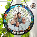 Benutzerdefinierte Foto Familie Hunde Katzen - Personalisierter Glasmalerei-Fensterhänger Sonnenfänger