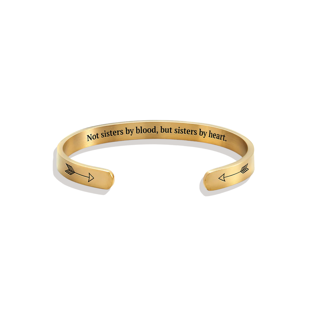 Nicht Schwestern durch Blut, aber Schwestern durch Herz Manschettenarmband