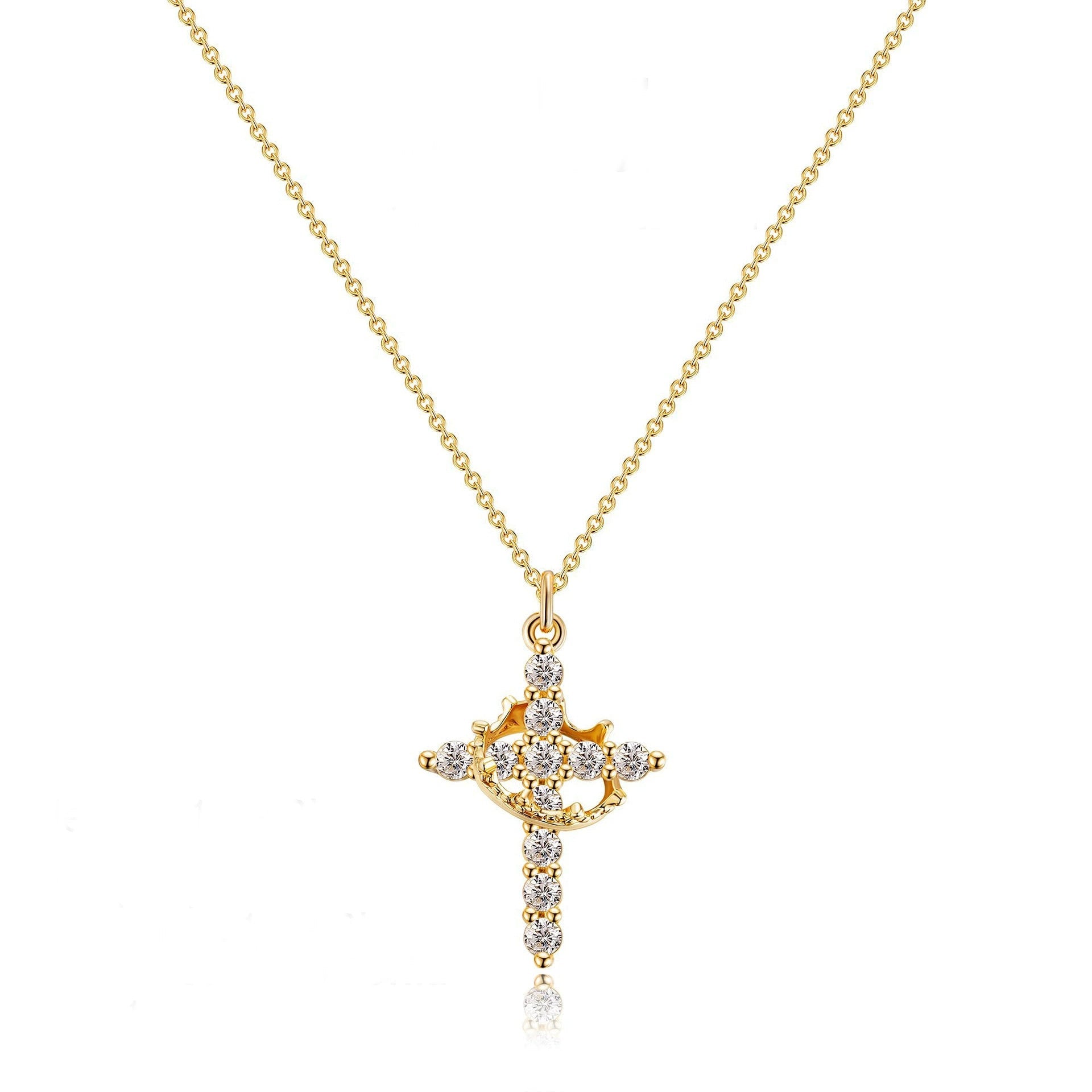Le collier croix et couronne éternel