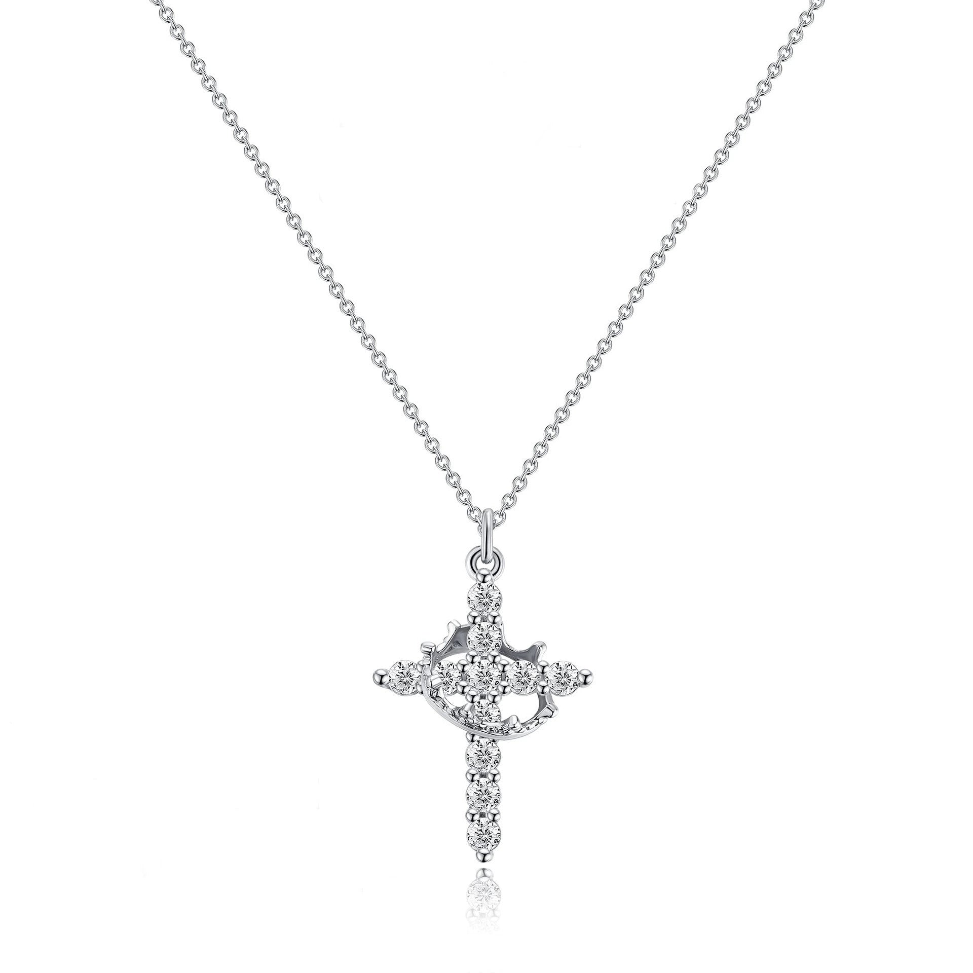 Le collier croix et couronne éternel