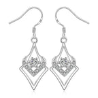 Boucles d'oreilles en topaze blanche et argent sterling