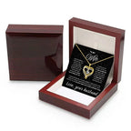 To My Wife From Husband Heart X Heart Necklace