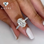 Oval Cut Full Moissanite - Engagement Ring - S925 Silver