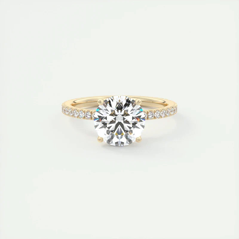 Moissanitring mit ovalem Halo