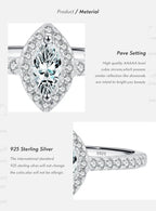 Marquise Cut Wedding Engagement Fine Jewelry Ring