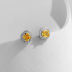 Yellow Sparkle Cubic Zirconia Earrings