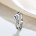 Crisscross Engagement Promise Ring
