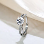 Crisscross Engagement Promise Ring