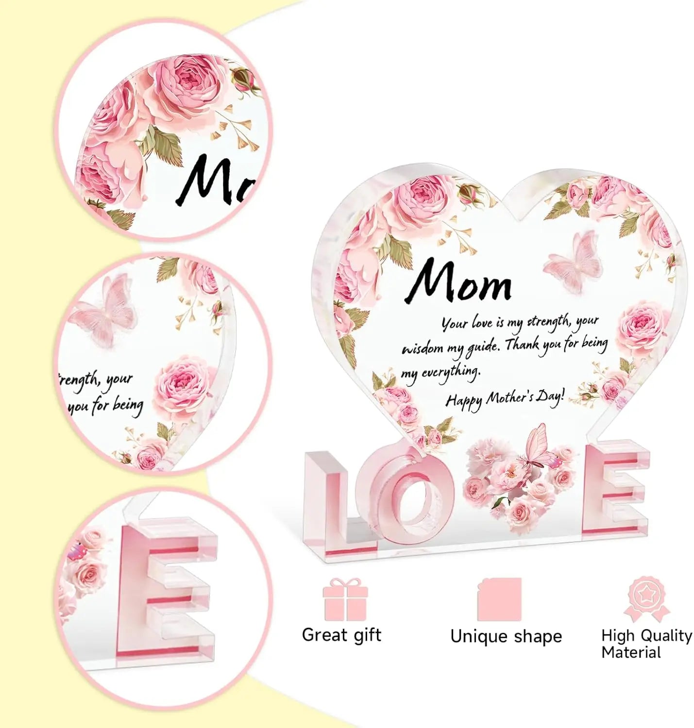 Liebe Mama Acryl-Erinnerungsstück