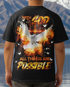 With God All Things Are Possible All Over Print T-shirt