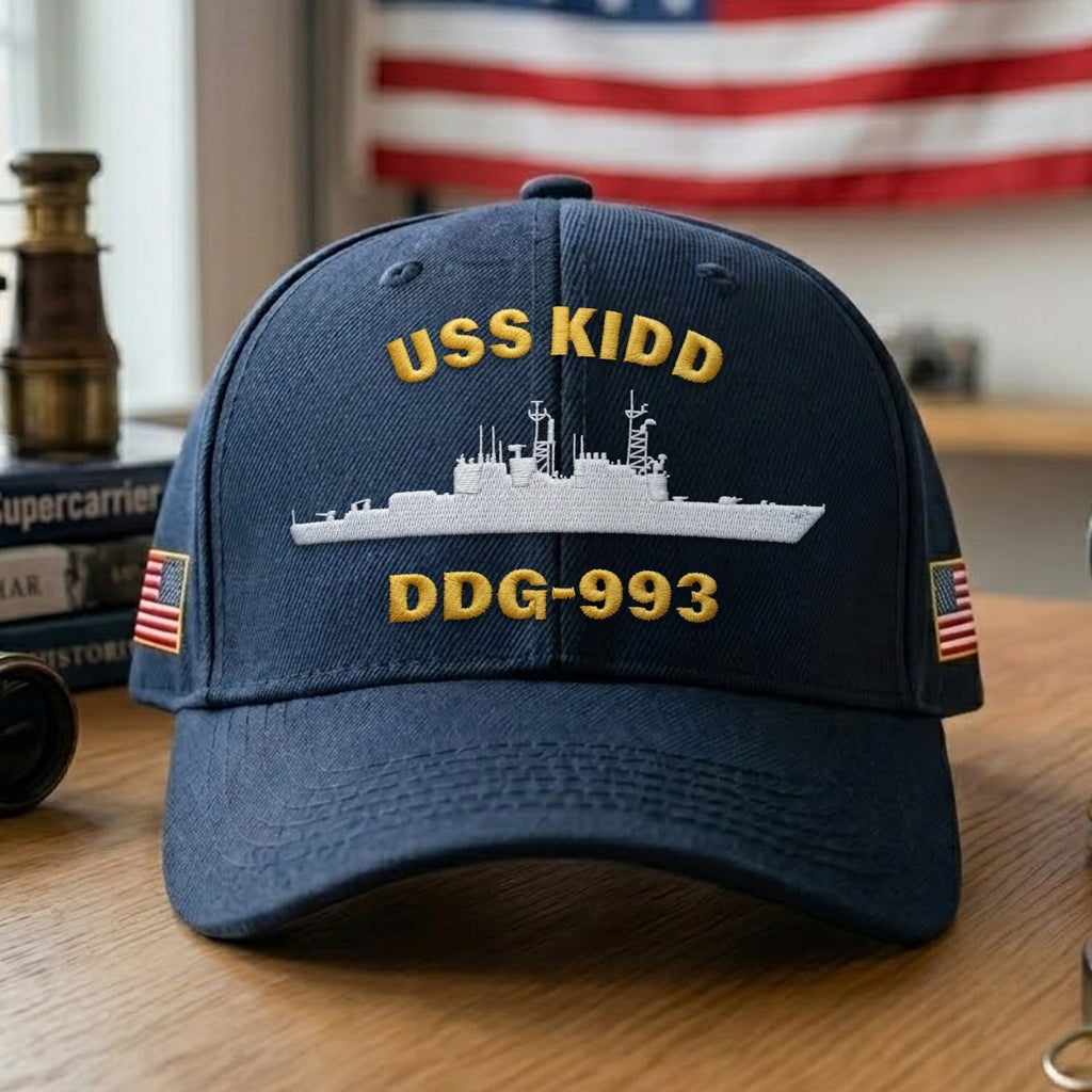 Personalisierte US Navy Schiffe Bestickte Kappe, Mütze für US-Veteranen, Geschenke zum Vatertag, Veteranentag