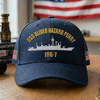 Personalisierte US Navy Schiffe Bestickte Kappe, Mütze für US-Veteranen, Geschenke zum Vatertag, Veteranentag