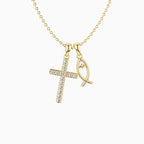 Blessed Cross & Fish Necklace
