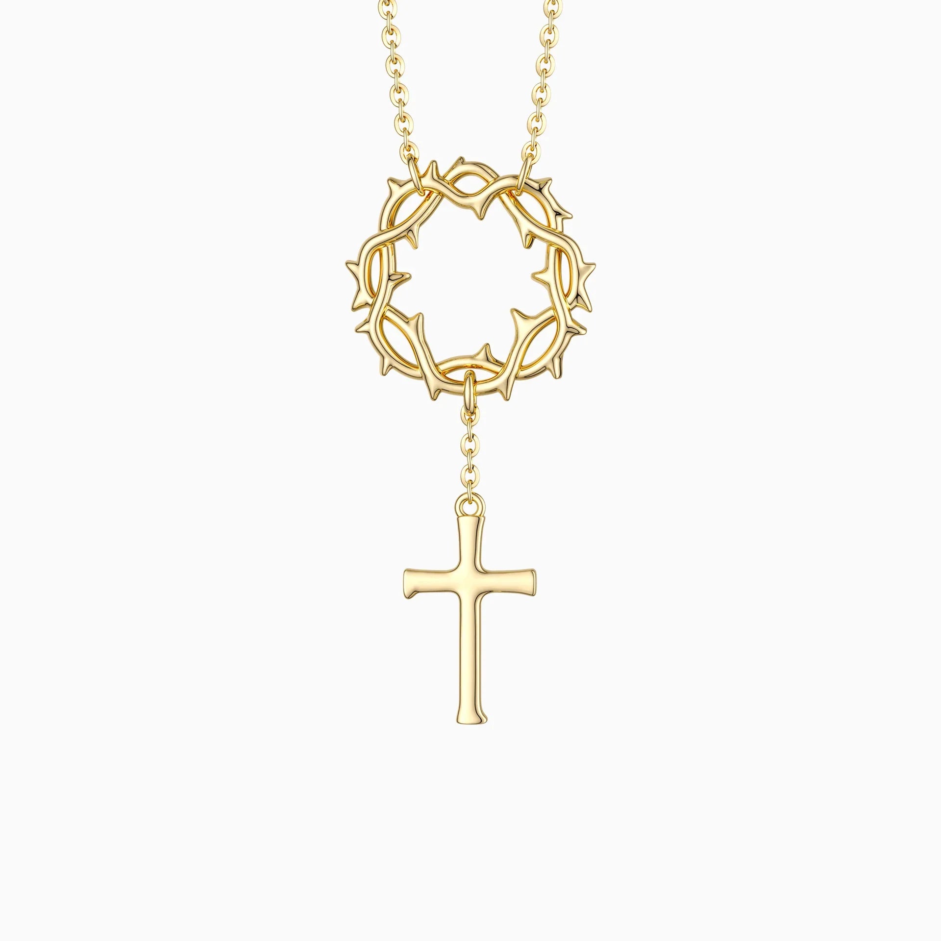 Collier Croix Couronne d'Épines