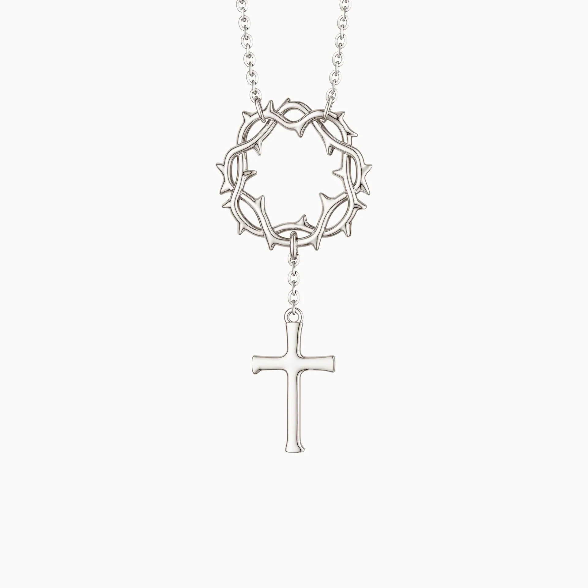 Collier Croix Couronne d'Épines