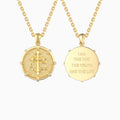 Alpha Omega Medallion Cross Necklace