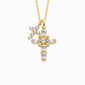 Byzantine Double Crosses Pendant Necklace