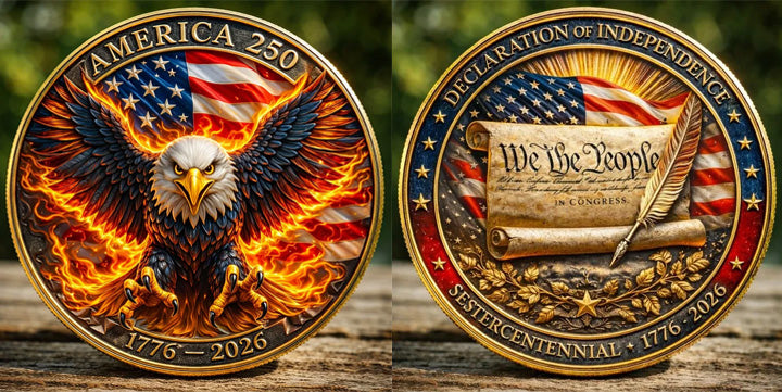 🏆Flash Sale 60% RABATT – Amerikanische Gedenkmünze zum 250. Jubiläum