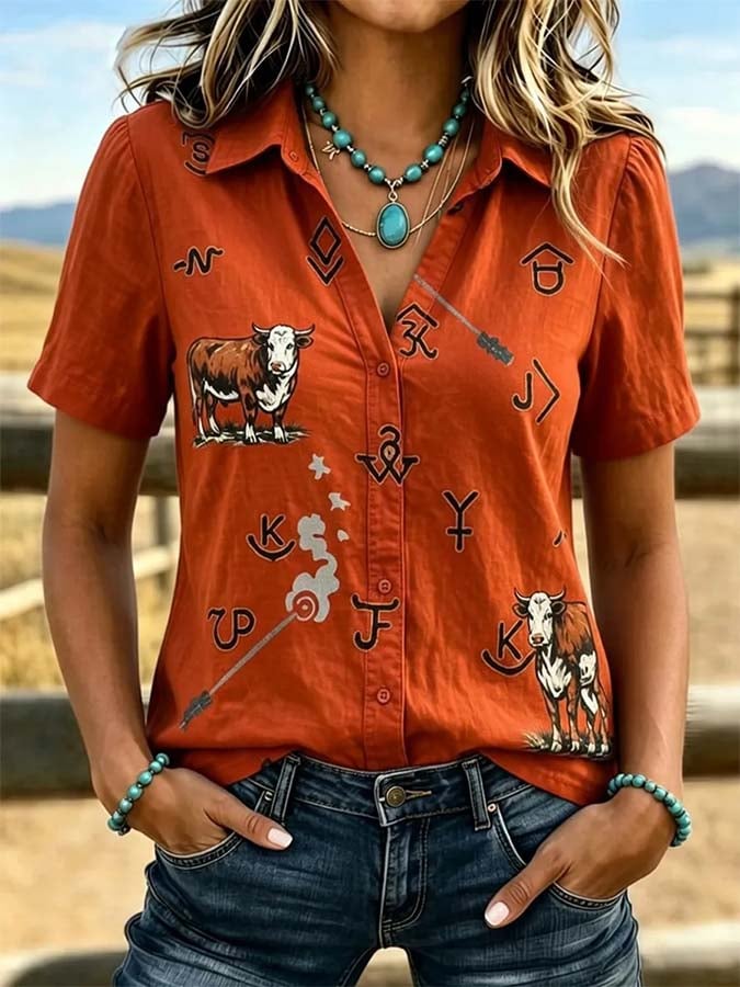 Women'S Casual Printed Top