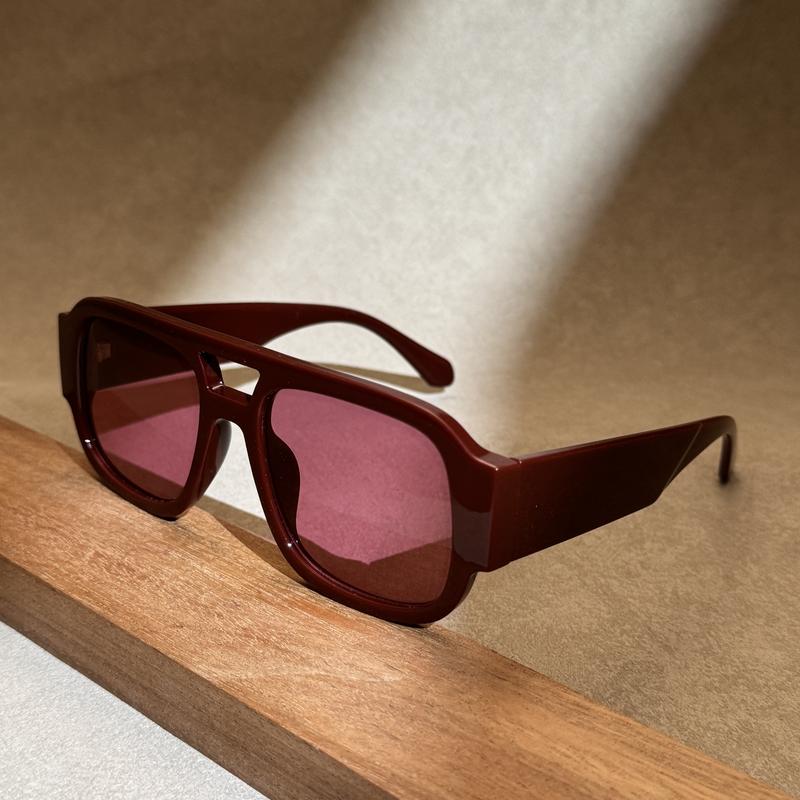 Lunettes de soleil aviateur rectangulaires rétro pour hommes et femmes