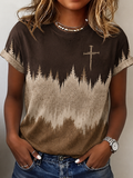 Damen Retro T-Shirt mit "Faith"-Print