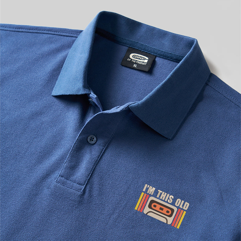 I‘m This Old Geek Besticktes Polo-Shirt