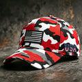 Retro Camouflage Art Print Casual Baseball Cap