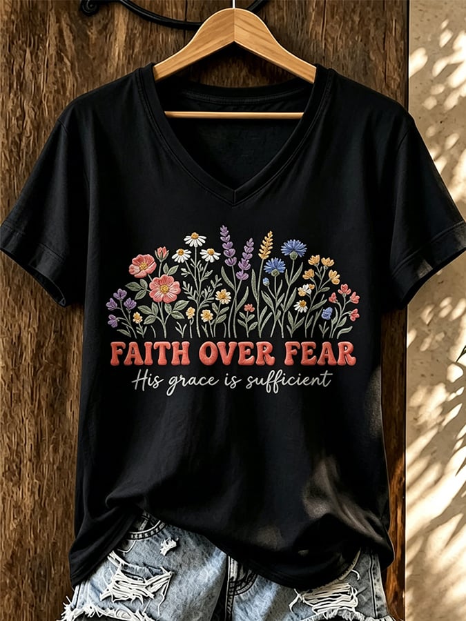 Women's  Faith  Printing  Top