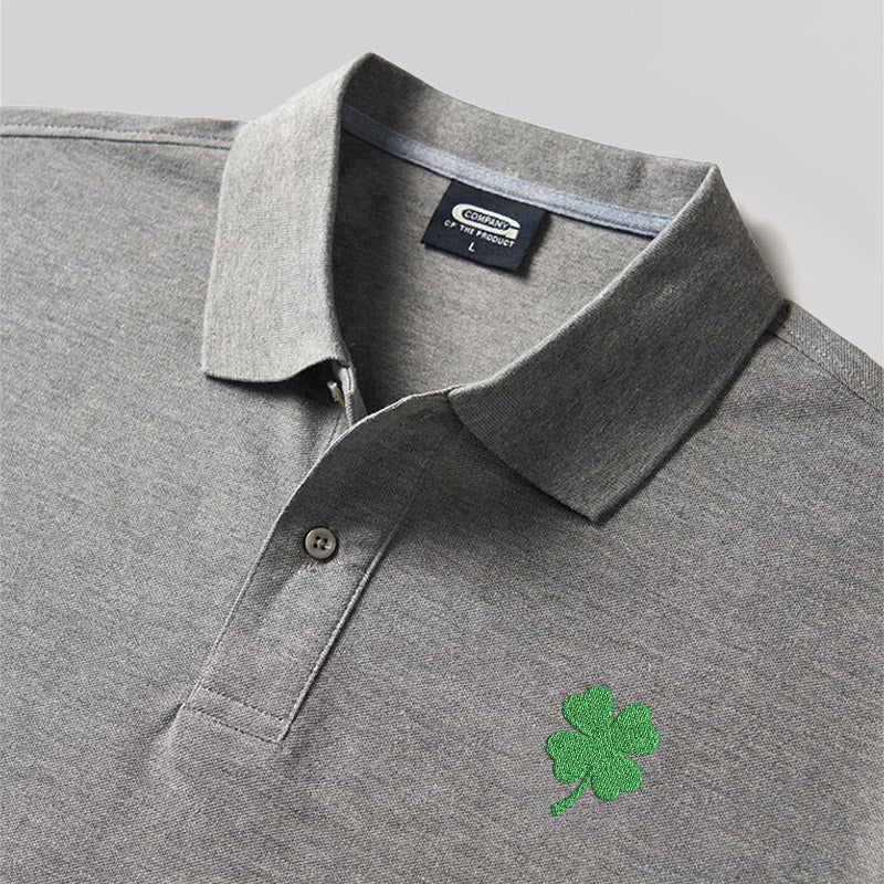 St Patricks Geek Embroidered Polo Shirt