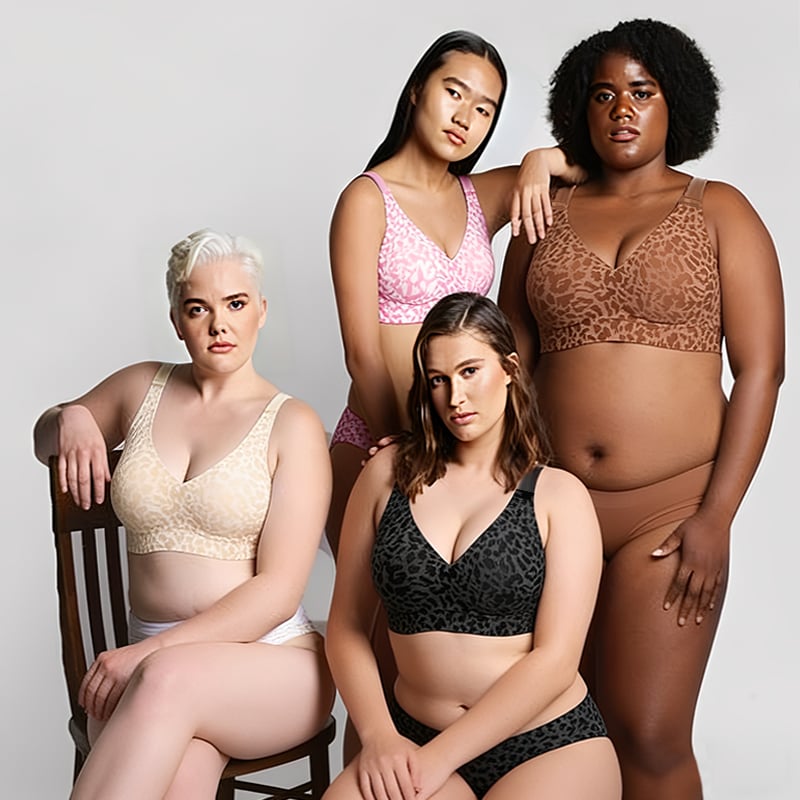 🏆LETZTER TAG – 49 % RABATT 🔥Super straffender Retro-Leopard-Print-BH | Kabellose Damen-BHs 👍Keine schlaffen Brüste mehr