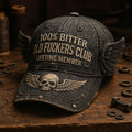 Casquette Imprimée Vintage 100% Bitter Old Fuckers Club Membre à Vie