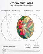Acryl-Puzzle-Sonnenfänger – Kolibri „Smaragdflamme“