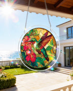 Acryl-Puzzle-Sonnenfänger – Kolibri „Smaragdflamme“