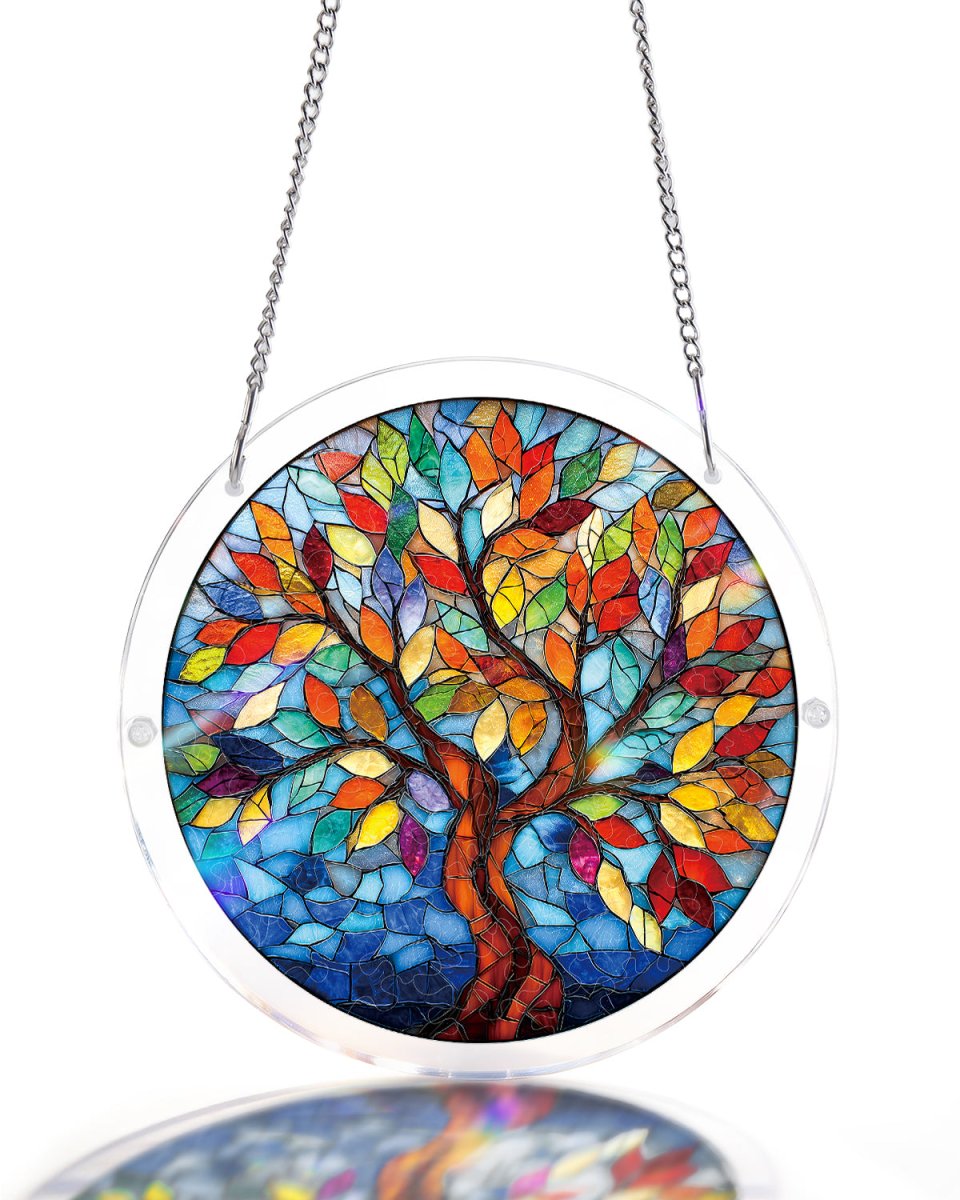 Attrape-soleil en puzzle acrylique – Arbre de verre rayonnant