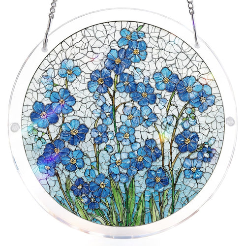 Attrape-Soleil Puzzle en Acrylique - Souffle de Fleur Azur