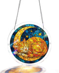 Acryl-Puzzle-Sonnenfänger – Sternenmond-Katze