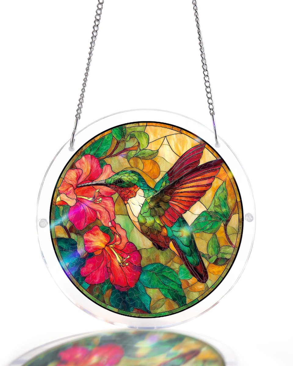 Acryl-Puzzle-Sonnenfänger – Kolibri „Smaragdflamme“